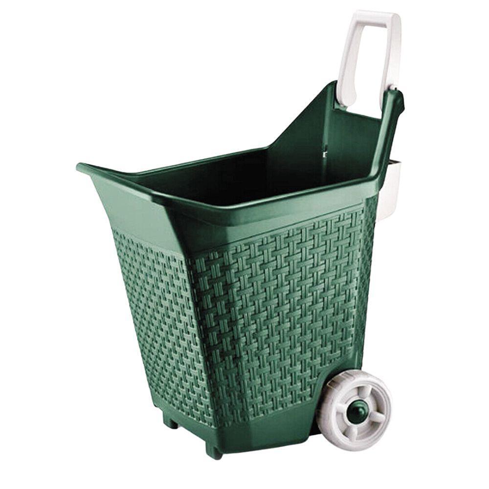 CONTENITORE 50X59 H72 VERDE+RUOTE KART