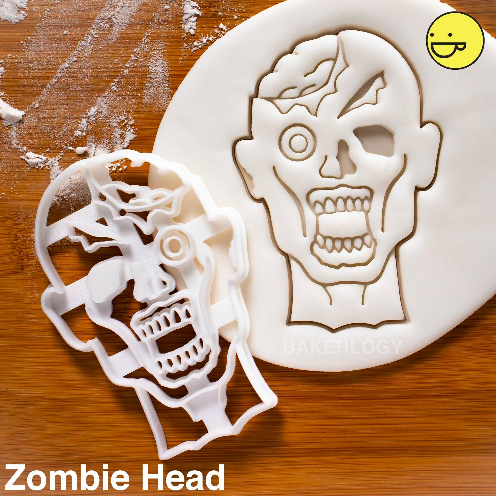 Cortador de galletas Zombie Head | Fiesta de Halloween trata macabro Apocalipsis ataque muerto