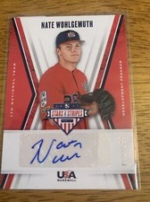 2019 USA Baseball Stars And Strips Auto Nate Wohlgemuth 22/169