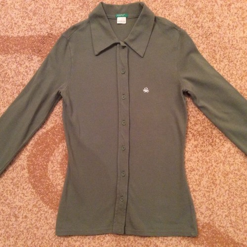 United Colors of Benetton girls button down top/shirt. Size XS. Cotton. Italy