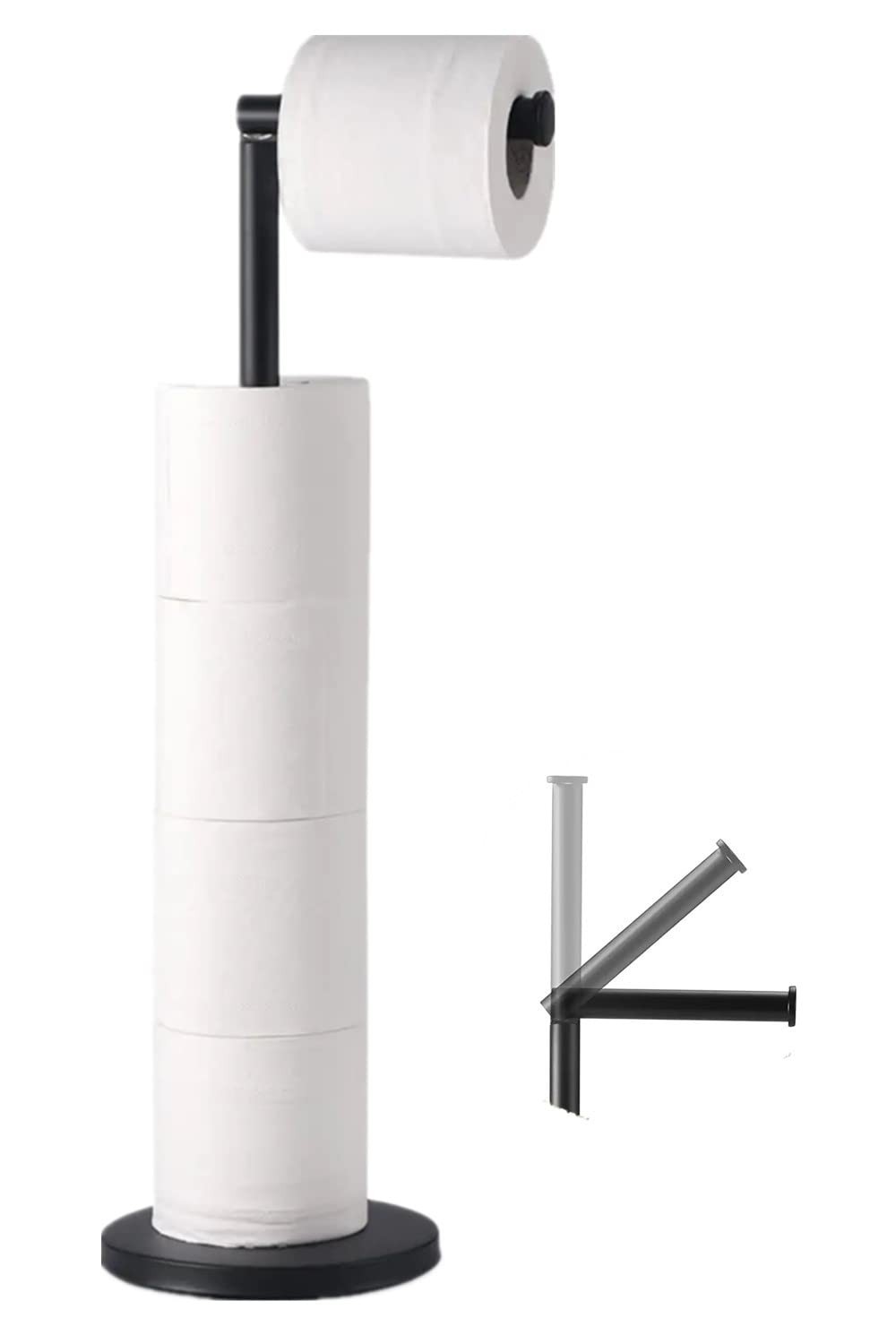 Porte papier toilette en acier inoxydable pour optimiser les petits WC sans percer
