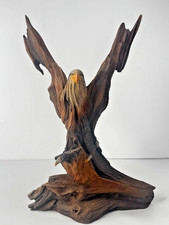 VTG Wood Like 3 Eagle Statue by J H Boone~1998 *Tsnyder 53/2500 Made in USA