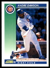 Andre Dawson 1992 Score #75 Chicago Cubs MLB READ FREE SHIPPING AutographDen