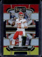 2023 Select Patrick Mahomes II Red and Yellow Prizm Die Cut Concourse #49