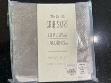 NEW West elm X Pottery Barn Kids Metallic Crib Skirt