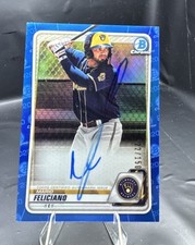 2020 Bowman Chrome Prospects Blue Refractor /150 Mario Feliciano #CPA-MF Auto