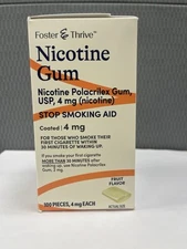 100 Pieces Foster & Thrive Nicotine Gum 4mg FRUIT Flavor NOT Mint