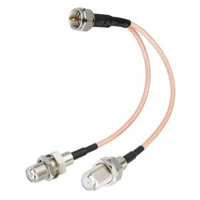 F-Type RG6 Splitter Coax Cable, 75Ohm 3 Way Splitter Combiner for TV 1 Pack