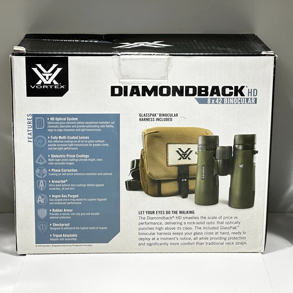 Vortex Optics Diamondback HD 8X42 Binocular w/ Vortex Harness Case - Image 3 of 4