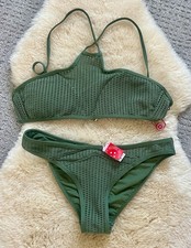 Red Carter Mesh Bikini in green - NEW - size 6