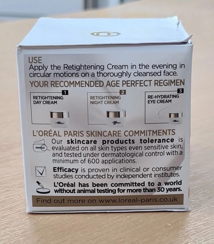 L'Oreal Paris Age Perfect Rehydrating Day Cream 50ML & RE-HYDRATING NIGHT CREAM  - Image 4 of 4