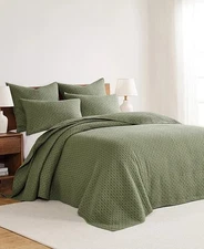 Levtex Cross Stitch Stitching 3-Pc. Bedspread Sets, Queen