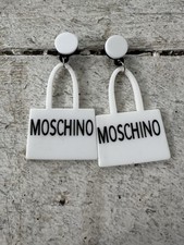 Orecchini vintage rari Moschino shopping bag 925 sterling post