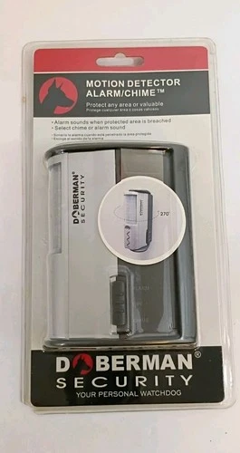 100dB DOBERMAN SECURITY Motion Detector Alarm with Chime, Sensor