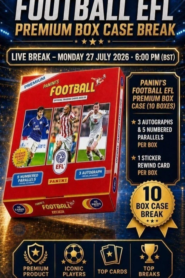 Panini's - Football EFL Premium 10 Box Case Break