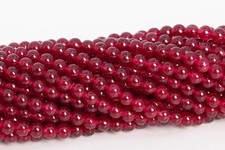 3MM Wine Red Malaysian Jade Beads AAA Natural Full Strand Round Loose Beads 15"