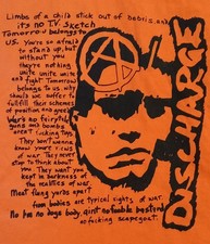 XL DISCHARGE Peace punk T-Shirt it's No TV Sketch Anti War Anarchy Crass
