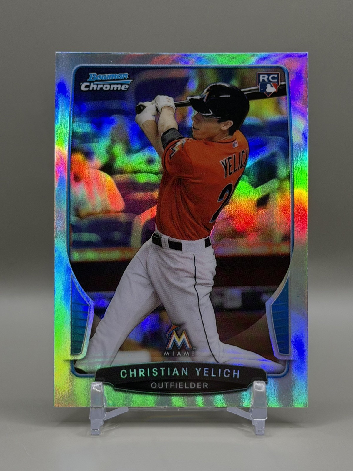 Christian Yelich 2013 Bowman Draft Picks & Prospects Chrome Refractor RC #40 MVP