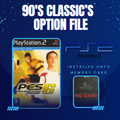 Pro Evolution Soccer 6 Option File PS2 Memory Card PlayStation 2 Real Names Kits