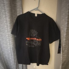 DoorDash Black XL Cotton Delivery Driver Shirt Unisex Food Delivery Uniform