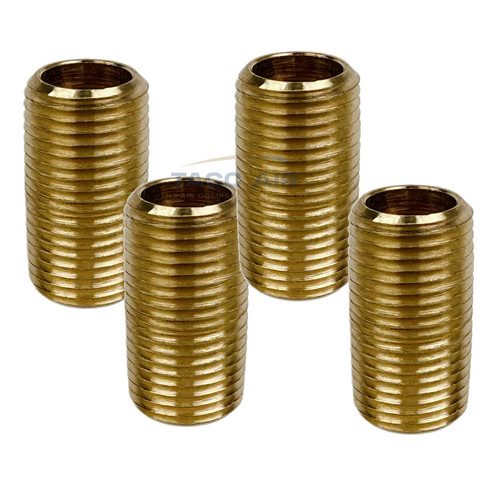 4 Pack Brass Close Pipe Nipple Fitting 1/8" MNPT x 1/8" NPT Male Adapter