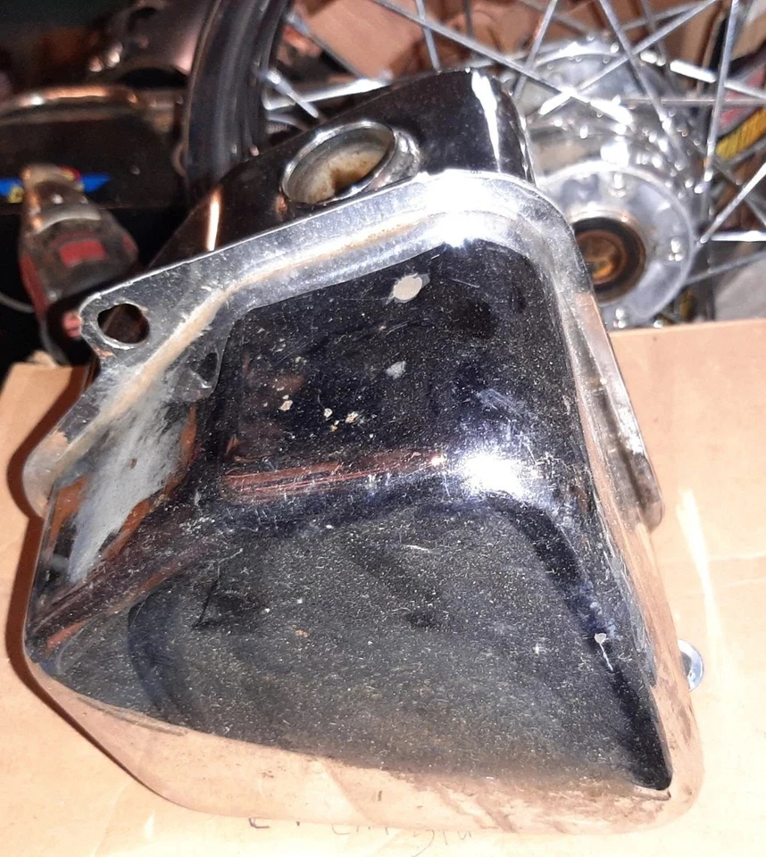 Tanque de aceite cromado Harley-Davidson Fxr Foto 4 de 4