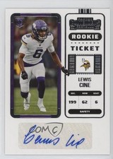 2022 Panini Contenders Rookie Ticket Lewis Cine #161 Auto 1cc7