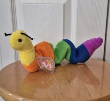 Ty Beanie Babies Inch the Inchworm Plush 1995 Vintage MWMT