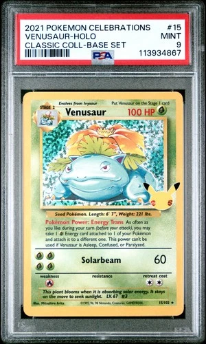 Venusaur Holo 15 Celebrations Classic Collection Pokemon PSA 9 *867