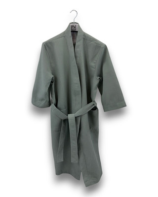 H&M Bademantel Unisex Waffeloptik Salbeigrün Gr. S/M Baumwollmix