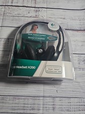 Logitech H390 Wired USB On-Ear Stereo Headphones with Mic Black PC Laptop
