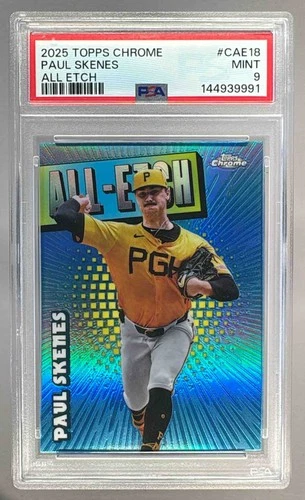 EL.220 Paul Skenes 2025 Topps Chrome #CAE-18 All-Etch PSA 9