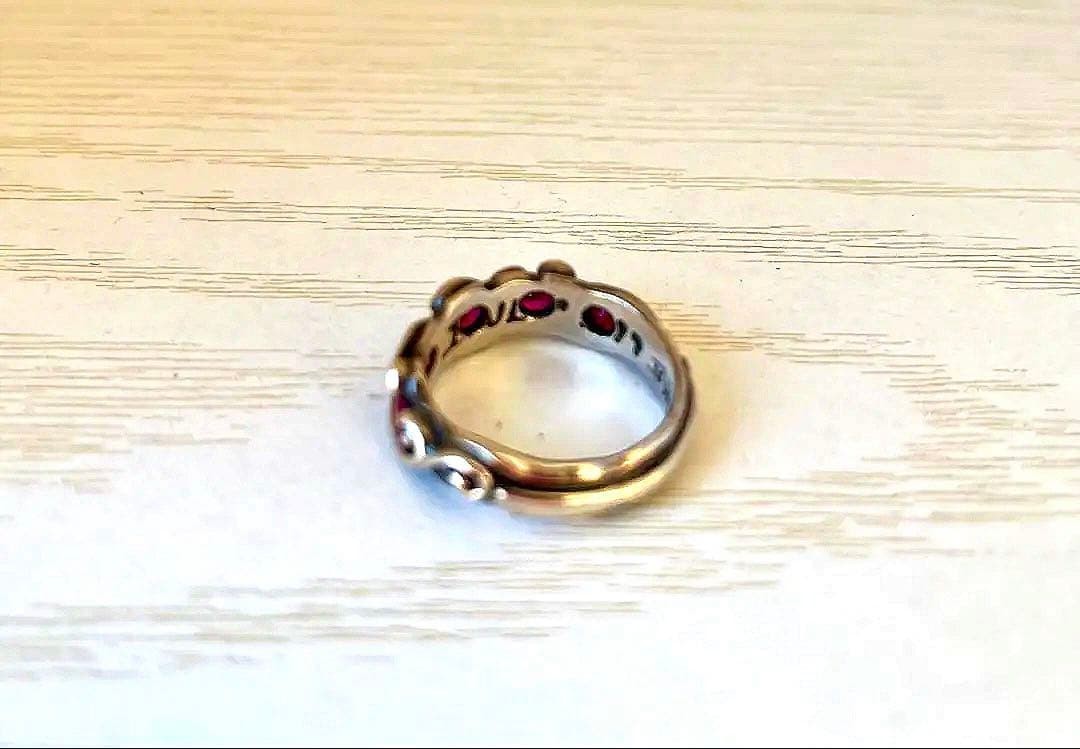 Bill Wall Leather 99 Wave Ring Ruby Custom Size 1… - image 10