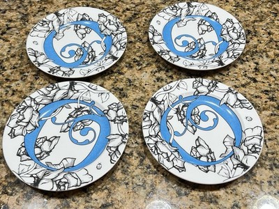 Cypress Home 8  Monogram  O  Ceramic Salad Plated Unused EC