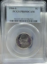 1984 S 5C Jefferson Nickel Proof PCGS PR69DCAM