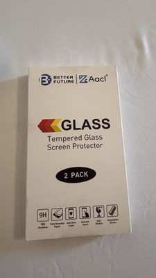 Aacl Tempered Glass Screen Protector 9H Clear Anti-Dust Anti-Shatter 2 Pack