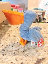 Scoop the Pelican Beanie Baby With ERRORS VERY RARE Retired TY 1996