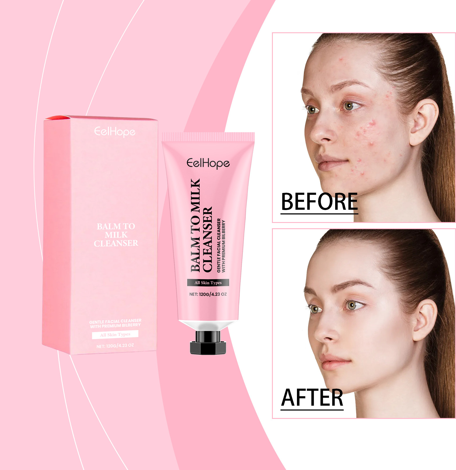 Deep Hydrating Facial Cleanser,Gentle Moisturizing,Soothes &