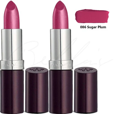RIMMEL Lasting Finish Smooth & Creamy Lippenstift 4g - 086 Sugar Plum *2er Pack*