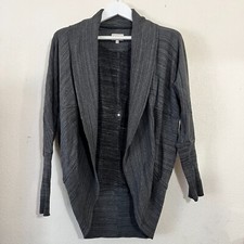 Aritzia Wilfred Diderot Cocoon Cardigan Open Front Sweater Heather Black Small