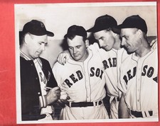 1945  BOSTON  RED SOX   GLOSSY   MIKE RYBA, BOB JOHNSON, EM O'NEILL, PETE FOX