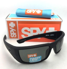 Polarized SPY OPTIC Sunglasses DIRK Soft Matte Black Frame HD Grey-Green Lenses