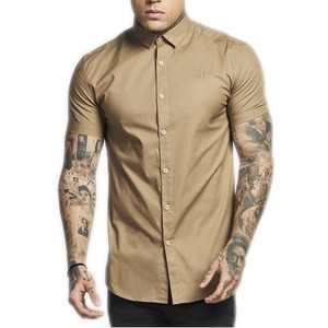 camisa beige hombre