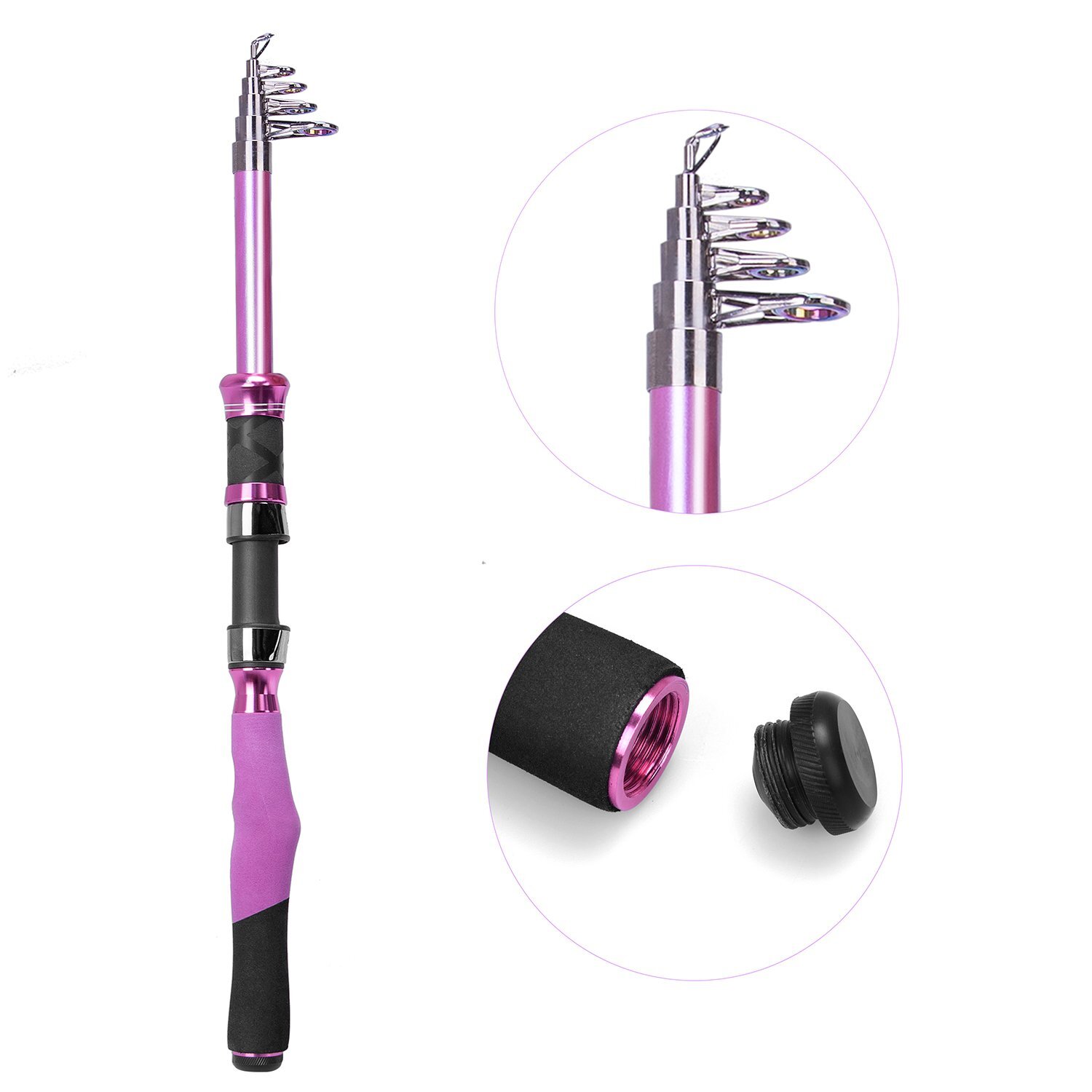 Ladies Telescopic Fishing Rod and Reel Combos,Spinning Fishing Pole