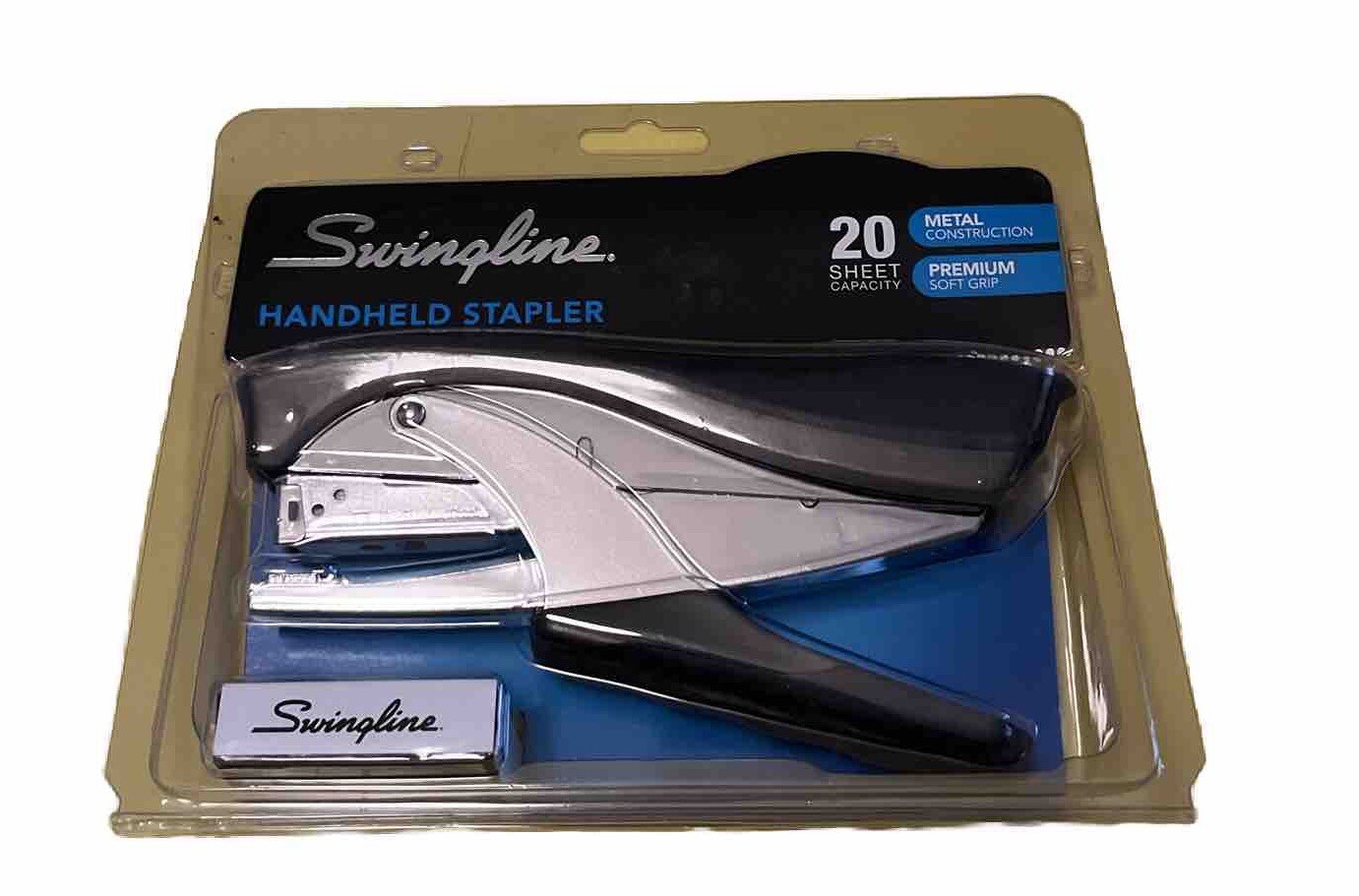 Swingline Premium 20-Sheet Hand Stapler in Black Chrome Dark Finish-image