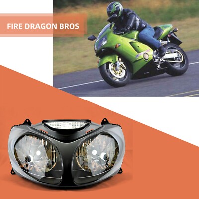 専用のリング FDB Headlight Assembly Headlamp Clear For Kawasaki 2000 2001 ZX