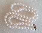 NICE 14K FIC YELLOW GOLD 6.1MM AKOYA SALTWATER WHITE PEARL STRAND NECKLACE-17.7" — photo 6
