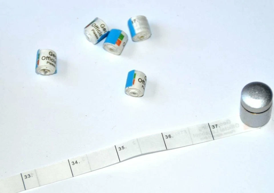 10 x Tiras de troncos magnéticas Nanos Geocaching nano cuaderno de bitácora mini enrolladas - Imagen 2 de 3