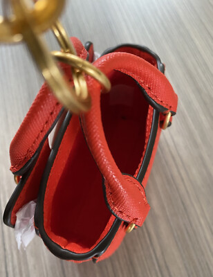 NWT Tory Burch Robinson Mini Tote Key Fob Bag Charm Keychain