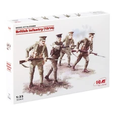 ICM 35684 Plastic model kit figures 1:35 WWI British infantry 1914 modelling kit